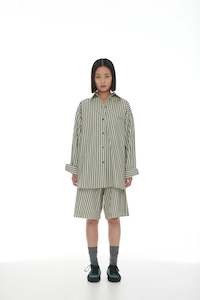 New Arrivals: Anchor Shirt - Sage + Dark Khaki Stripe