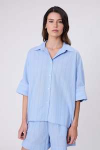 Marlow: Shoreline Shirt - Blue Stripe