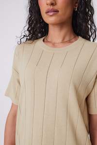 Marlow: Ember Knit Tee - Hummus