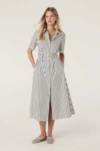 Lina Stripe Shirt Dress