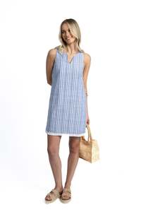 Elli Stripe Dress - Blue/White