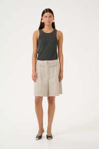 Trousers: Ubertha Shorts - Taupe