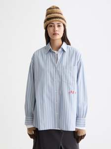 Scotch Soda: Embroidered Girlfriend Shirt - Faded Lavender
