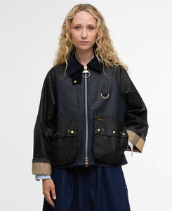 Jackets: Kearton Wax Jacket - Royal Navy/Black/Dress Tartan
