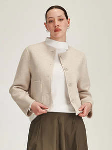 Jackets: Emiko Wool Jacket - Perla