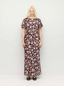 Dresses: Camelia Dress (Dusk Blossom Plisse) - Rose Lustre