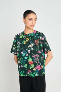 Interpretations Tee - Deep Green Floral