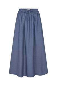Skirts: Akane Maxi Skirt - Dark Blue