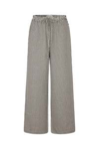 Trousers: Liam Stripe Pants – Black / White