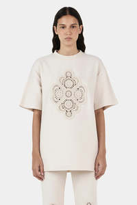 Marley Crochet Shirt - Sandstone