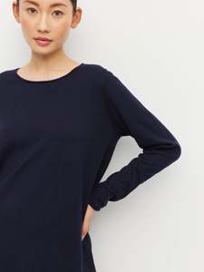 Juliette Hogan Lounge  Long Sleeve Crew - Navy