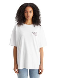 Scotch & Soda Print Oversized Fit T-Shirt - White