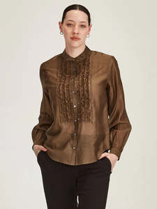 Sills: Ami Ruffle Shirt - Cinnamon