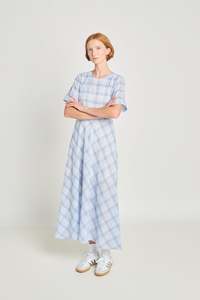 Balance Dress - Pale Blue Check