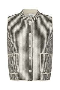 Cairo Vest - Stripe. Black