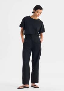 Morrison Jackson Linen Pant - Black