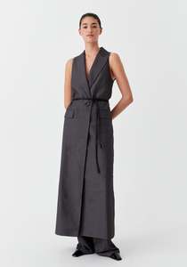 Morrison Vale Vest Dress - Charcoal
