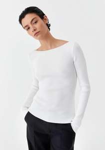 Morrison Cate Knit Top - White