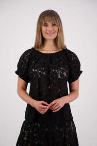 Serenity Lace Top - Black