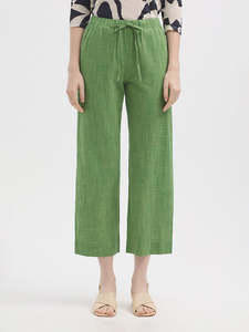Nice Things: Chambray Trousers - Green