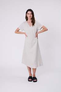 Seville Linen Dress - Natural