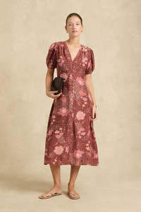 Olivia Dress - Bloom Burgundy
