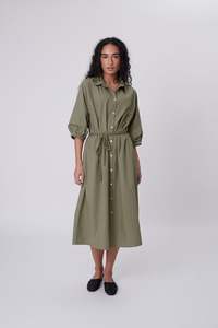 Cascade Shirt Dress - Laurel