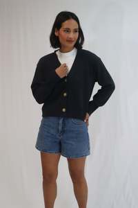 Contrast Cardi - Ink