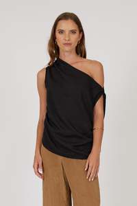 Marlow: Palma Asymetric Top - Black
