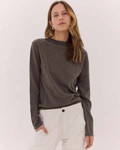 The Funnel Neck Top - Squirrel