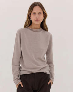 Cloth & Co The Funnel Neck Top - Cobweb