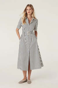 Lina Stripe Shirt Dress