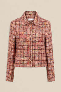 Plume Jacket - Berry Boucle