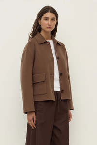 Jackets: Mya Wool Jacket – Chocolate