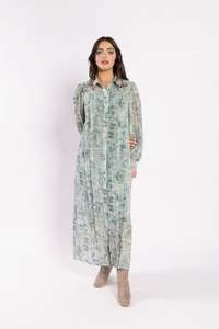 Dresses: Clyde Dress - Fossil Print