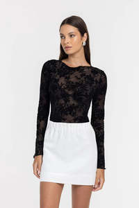 Gigi Top - Black Floral