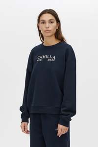 Tops: Era Graphic Sweater - Navy