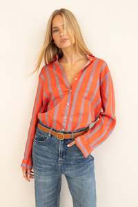 Off Duty Stripe Linen Shirt