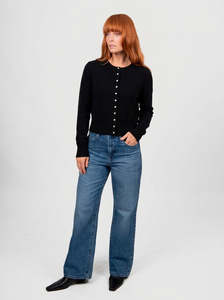 Marnie Cropped Cardigan - Black
