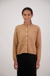 Frenchie Tan Knit Cardigan