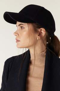 Wool Cashmere Cap - Navy