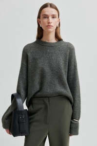 Brook Knit Drop Shoulder Knit - Beluga
