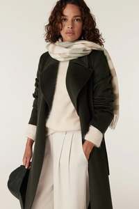 Evans Wool Coat - Forest Green