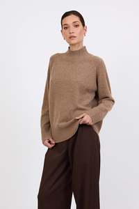 Cashmere Funnel Neck - Nutmeg