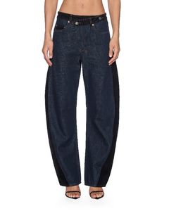 Barrel Jean Vixed Spliced - Black