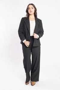 Jackets: Espresso Blazer - Noir Stripe
