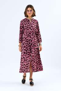 Lollys Laundry Harper Maxi Dress - Neon Pink