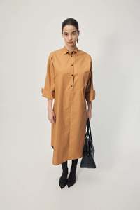Ricochet Carmen Shirt Dress - Toffee