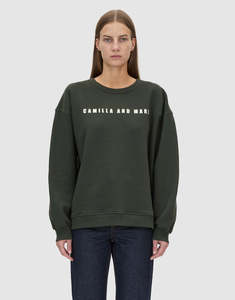 C & M Anca Graphic Sweater - Bottle Green