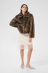 Carol Fur Jacket  - Falcon